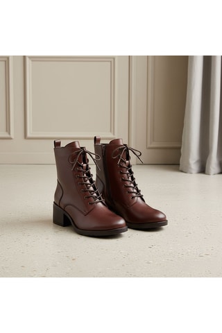 Lakleren Enkellaarzen Althea - Bruin