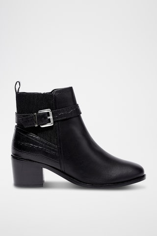 Lakleren Enkellaarzen Iliona - Zwart