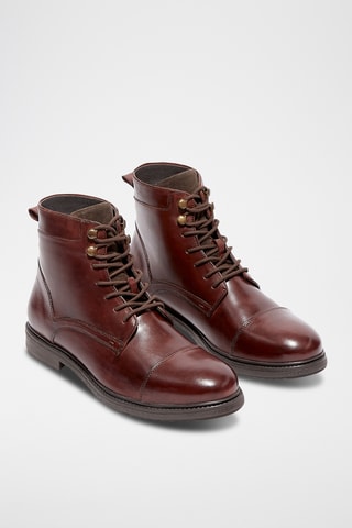 Boots en cuir verni Kelio - Marron