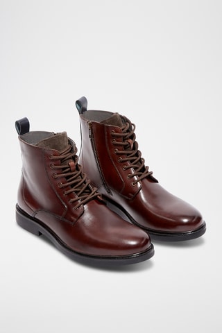 Boots en cuir Lior - Marron