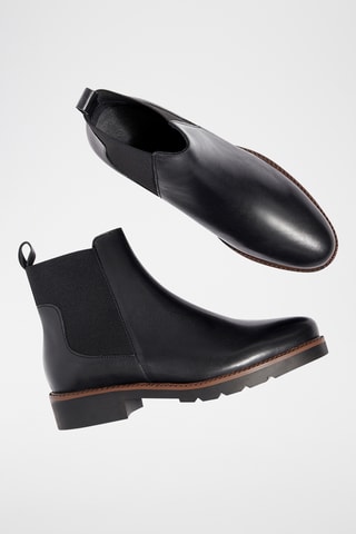 Bottines Chelsea en cuir Serah - Noir