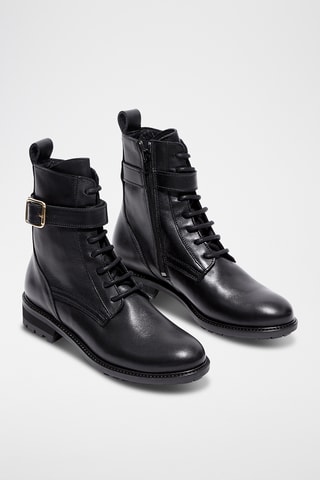 Leren Enkellaarzen Arya - Zwart