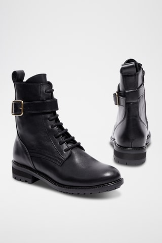 Leren Enkellaarzen Arya - Zwart