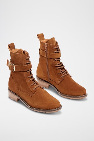 Nubuck Enkellaarzen Ariya - Bruin