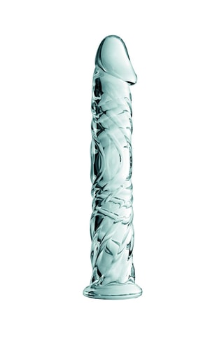 Glazen Dildo Transparant - 16,5 cm