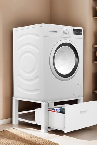 Base para lavadora blanca con cajón 100 kg