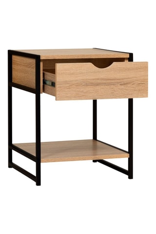 2 mesillas de noche Manufacture - Negro e imitación madera