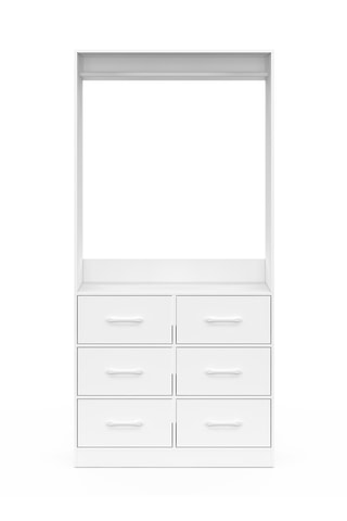 Vestidor de 6 cajones Uma - 167 x 80 x 40 cm