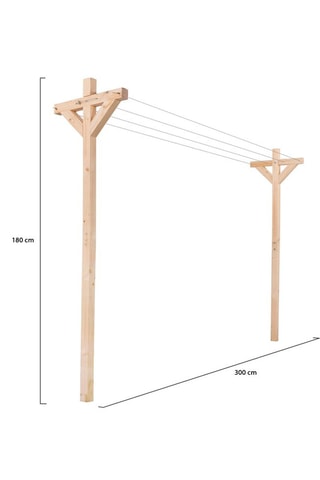 Tendedero de pino canadiense - 12 m para tender