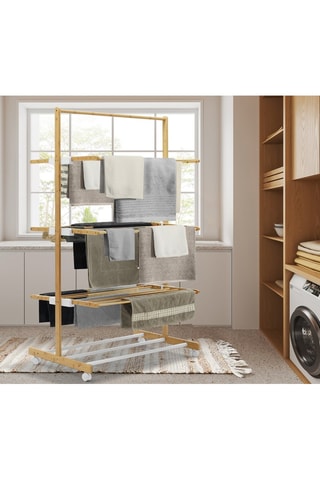 Tendedero de 3 niveles plegable - 85 x 150 x 65 cm - 22 m para tender