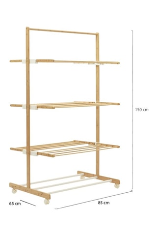 Tendedero de 3 niveles plegable - 85 x 150 x 65 cm - 22 m para tender