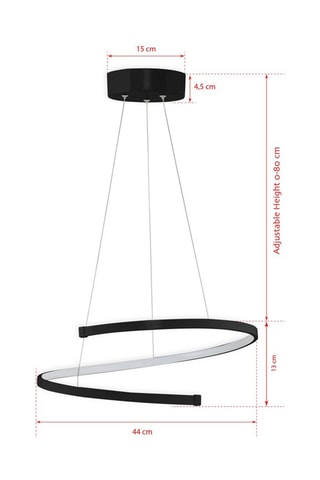 Suspension LED Saiph - Noir