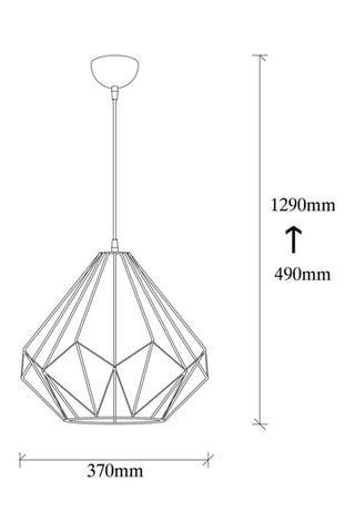 Suspension Diamond - Noir