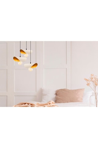 Suspension Sivani - Blanc et doré - 3 x 40 W