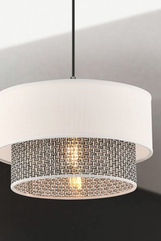 Suspension Echo - Blanc et gris - 45-60 W