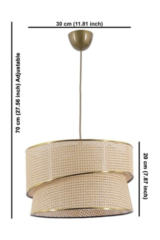 Suspension - Beige et doré - 45 - 60 W