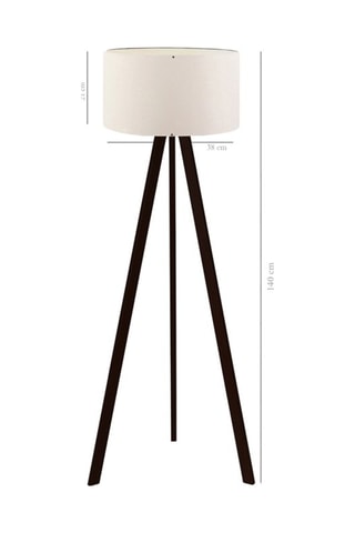 Lampadaire trépied Ayd - Crème - 60 W - 21 x 38 cm