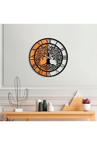 Horloge - Noir et naturel