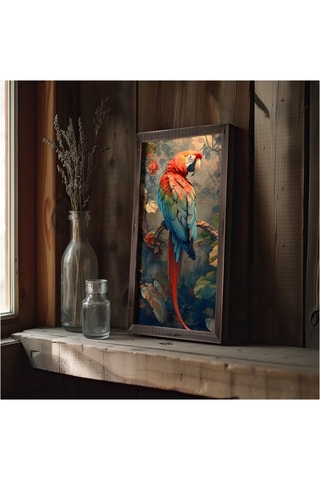 Peinture décorative encadrée en MDF Joséphine - 25 x 50 cm