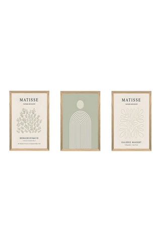 3 quadros de madeira maciça