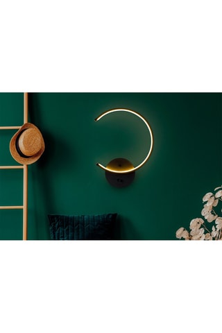 Applique murale LED Moon - Noir - 12 W