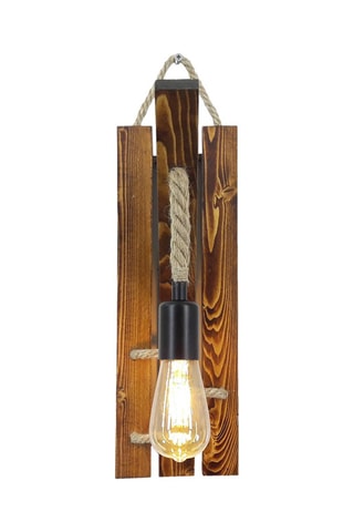 Applique murale en bois massif - Naturel - 40 W