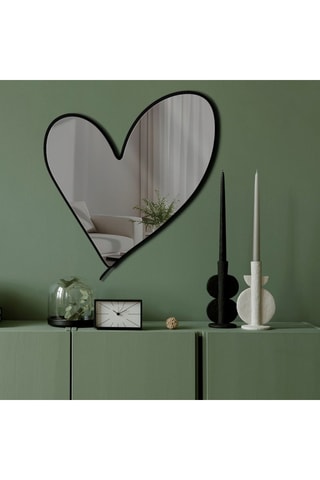 Miroir - 43 x 48 cm - Noir et argenté