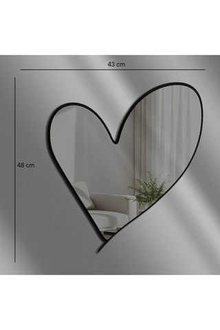 Miroir - 43 x 48 cm - Noir et argenté