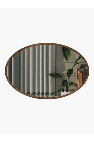 Miroir - 90 x 60 x 2,2 cm - Imitation chêne