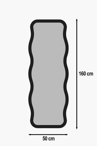 Miroir - 50 x 160 x 2,2 cm - Noir