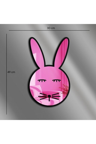 Miroir - 30 x 49 cm - Rose et noir