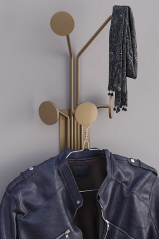 Porte manteau mural - Doré