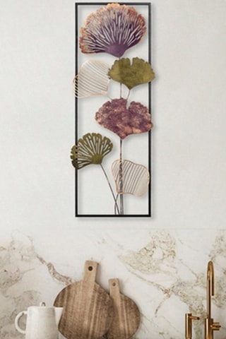 Décoration murale Fig - 32 x 90 cm - Violet et vert