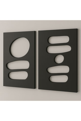 2 décorations murales - 50 x 70 cm - Noir