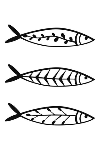 Décoration murale Hamsi - Noir - 32 x 8 x 0,12 cm