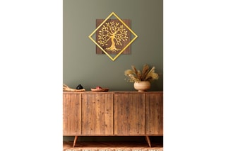 Décoration murale Naturel et doré