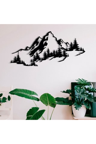Décoration murale Moutain 3 - Noir - 67 x 30 cm