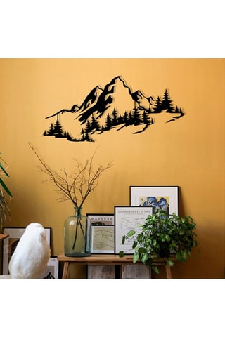 Décoration murale Moutain 3 - Noir - 67 x 30 cm