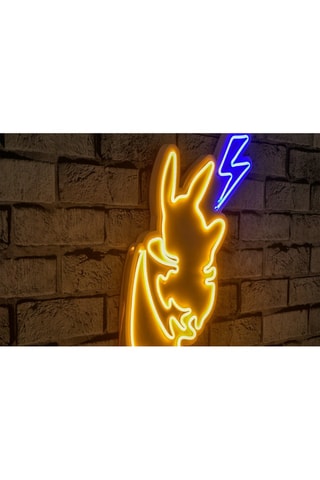 Néon mural LED Pikachu Pokémon - Jaune et bleu