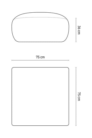 Pouf Nolio - Bleu pétrole - En tissu chenille