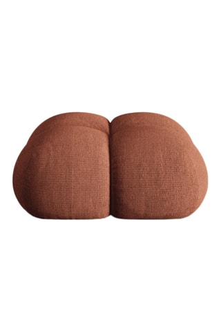 Pouf Loretto - Corail - En tissu structurel