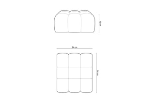 Pouf Halley - Vert - Toucher velours