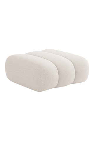Pouf Koge - Beige clair - En tissu chenille