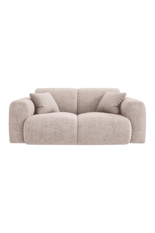 Canapé Theo - Beige chiné - 2 places - Tissu chenille