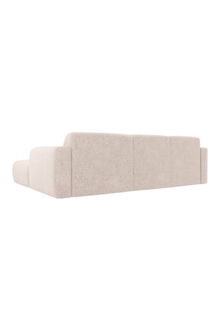 Canapé d'angle droit Lola - Beige - 4 places - Tissu chenille