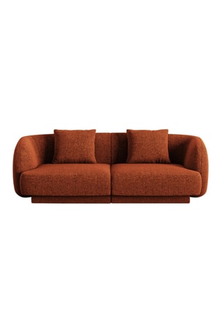 Canapé modulable Galactica - Rouge brique - 2 places - En tissu chenille