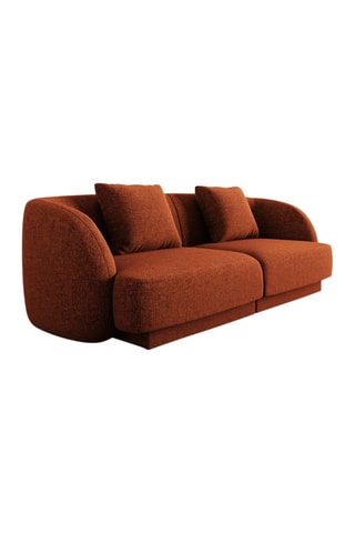 Canapé modulable Galactica - Rouge brique - 2 places - En tissu chenille