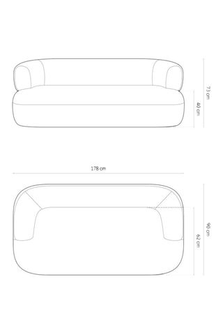 Canapé Aldrin - Vert - 3 places - En tissu bouclette