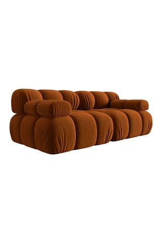 Canapé Tropea - Terracotta - 2 places - Tissu toucher velours