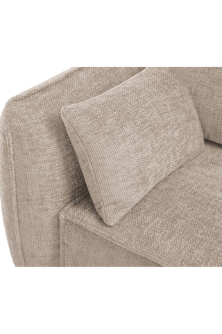 Canapé d’angle droit convertible Eris - Beige - 4 places - En tissu chenille